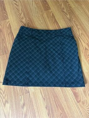 Black Plaid Mini Skirt